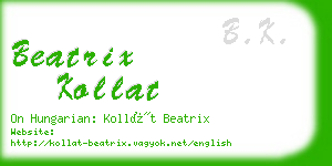 beatrix kollat business card